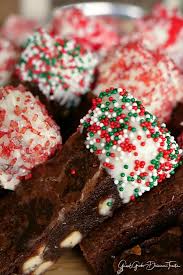 Check out our brownies selection for the very best in unique or custom, handmade pieces from our baked goods shops. Christmas Brownie Sticks Great Grub Delicious Treats