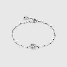 Shop The Gucci Flora 18k Bracelet With Diamonds At Gucci Com Enjoy Free Shipping And Complimentary Gift Wrapping Gelang Emas Putih Aksesoris