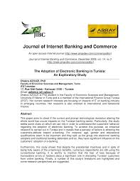 If you intend using this plan to present to lenders, include: Pdf The Adoption Of Electronic Banking In Tunisia An Exploratory Study