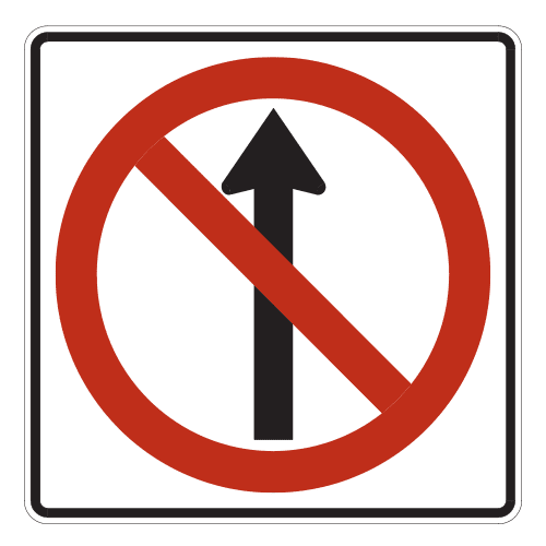 R3-27 No Straight Through Sign - Transline Industries