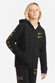 Buy Nike Black Gold Double Swoosh Full Zip Hoodie From The Next Uk Online Shop