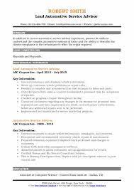 You also said that dealer service departments too often recommend fluid flushes and what's a sign that a dealership doesn't value that relationship? Automotive Service Advisor Resume Samples Qwikresume