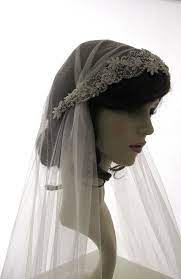 1920s Style Wedding Veil Couture Bridal Cap Veil Cap Etsy In 2020 Vintage Style Veil Bridal Cap Blusher Veil
