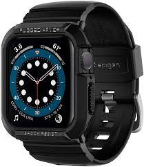 And compared it to the apple watch series 6. Amazon Com Spigen Rugged Armor Pro Designed For Apple Watch Case 44mm Band With Case Protector For Series 6 Se 5 4 Black Electronics
