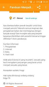 Check spelling or type a new query. Panduan Menjadi Penulis 30 Deskripsi Wattpad