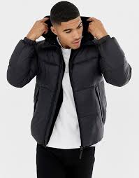 Pull Bear Puffer Jacket In Black Asos Puffer Jackets Jackets Puffer