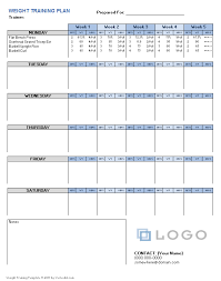 Avoid the idea of building a fitness website from the ground up because you do not have to. Weight Training Plan Template For Excel