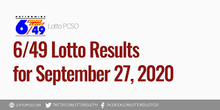 Pcso releases super lotto result 6/49 every tuesday, thursday and sunday at 9pm. 6 49 Lotto Result September 27 2020 Pcso 9pm Results