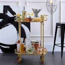 Ships free orders over $39. Gold Mirrored Bar Cart Kirklands