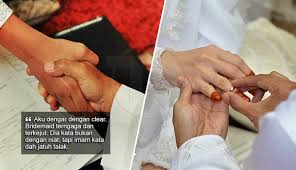 Saya terima nikah dan kawinnya dengan mahar yang telah disebutkan, dan aku rela dengan hal itu. Aku Talak Wife Aku Takpe Baru Lafaz Akad Nikah Dah Terceraikan Isteri Akibat Gurauan Tak Bertempat The Reporter