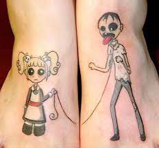 10 Cringeworthy Couple Tattoos Temporary Tattoo Blog Tatuaje De Hermano Y Hermana Tatuajes Personaje De Dibujos Animados Tatuajes De Parejas