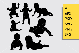 Download Baby Silhouette Graphic By Cove703 Creative Fabrica SVG Cut Files