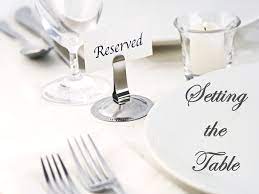 Table decorations are placed above and in center of buffet arrangement. Culinary Essentials Pg Table Setting Depends Upon What 2 Things 2 Summarize The General Guidelines For Setting Tables 3 Define Flatware Serviette Ppt Download