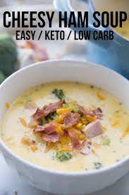 Keto Ham Soup With Broccoli Cheese Hearty Delicious Recipe Ham Soup Recipes Ham Soup Keto Recipes Dinner