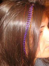 Top five hair extensions salon in nyc specialize in various hair extension & healthy hair extensions applications is our priority. Feather Hair Extension Purple Orange And Pink Crazy Hair Feathered Hairstyles Feather Hair Extensions