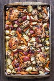 Roasted Veggies And Pesto Chicken Recipe Sheet Pan Recipes Recipes Food