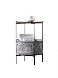 Shop allmodern for modern and contemporary drawers end + side tables to match your style and budget. Nordic Simple Side Table Sofa Corner Table Ins Black Walnut Metal Light Luxury Round Cloth Storage Bag Small Coffee Table Aliexpress