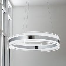 Home Decorators Collection Circular Chrome And Acrylic Led Pendant The Home Depot Canada
