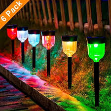 Smy Lighting Led Solar Light Outdoor Smy 6 Packs Solar Pathway Lights With 7 Color Changing Waterproof Ip65 Auto On Off Outdoor Solar Landscape Lights Pathway Lights For Lawn Back Yard And Walkway