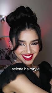 selena quintanilla hairstyle inspo ✨ #peinadomoño #90shair #bunhairsty...