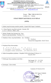 Contoh Surat Perintah Perjalanan Dinas Perusahaan Contoh Surat