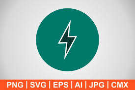 3 Lightning Button Icon Designs Graphics
