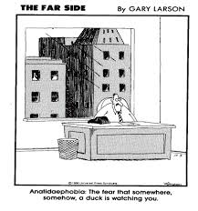 Anatidaephobia The Fear That Somewhere Somehow A Duck Is Watching You Imgur Far Side Comics The Far Side Far Side Cartoons