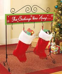 Christmas Stocking Floor Stand Metal Wood Holder Table Rack Hanger Holiday Decor Christmas Stockings Christmas Stocking Stand Christmas Decorations Rustic