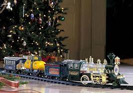 Traditional Train Set Wrap Around Christmas Tree Holiday Seasonal Home Decor Christmas Toy Train Christmas Tree Train Set Christmas Tree Train