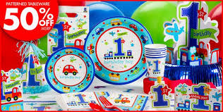 All Aboard 1st Birthday Party Supplies 1st Birthday Party Party City Birthday Themes For Boys 1st Birthday Party Themes Transportation Birthday Party
