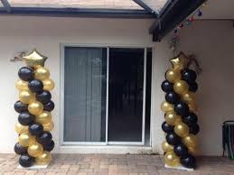 Black And Gold Balloon Arch Balloon Arch Black And Gold Google Search Columnas De Globos Decoracion De Fiesta Decoracion De Cumpleanos