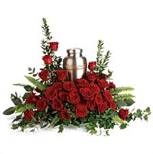 Domino sympathy flowers funeral tribute. Fuf 05 Tribute Funeral Urn Flowers Tfs Funeral Flowers Singapore