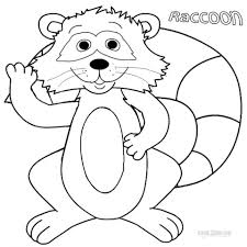Free printable raccoon coloring pages for kids. Cute Easy Raccoon Coloring Page Novocom Top