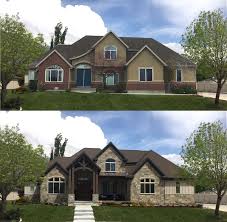 Before And After All Of The Stucco And Brick Was Removed New Porch Timbers Door Windows Stucco Mad Exterior Brick Stucco Homes House Architecture Design Stucco is a durable finish material that can serve as an exterior finish just as well as it can for interior spaces, which means you can continue the remodel inside the home for a total makeover.