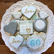 60th Anniversary Cookies Sugar Tree Cookies Anniversary Cookies 60th Anniversary Cakes 50th Anniversary Cookies