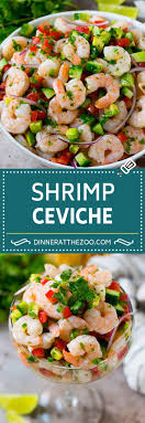 This shrimp ceviche is made with limes, lemon, red onion, cucumber, chile peppers, cilantro, and avocado for a fresh, healthy, and delicious shrimp ceviche recipe. Shrimp Ceviche Dinner At The Zoo
