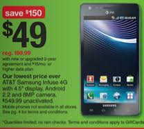 A while ago, we brought you a unique method of unlocking the samsung galaxy s 4g using a hidden code within . Deal Alert At T Samsung Infuse 4g Available For 50 At Target July 17 23