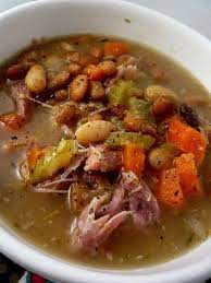 Smoked Ham Hock With Beans And Vegetables Ham And Bean Soup Bean Soup Recipes Ham Hock Soup