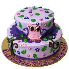 1648 2 Tier Owl Baby Shower Cake Abc Cake Shop Bakery