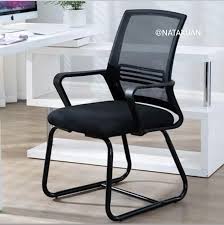 The executive office chair adds a modern touch to the classic design. Free Courier Office Chair Black No Wheels Movable Moveable Mesh Net Back Comfy Comfortable Adult Kids Studying Study Working Work From Home Babies Kids Baby Nursery Kids Furniture Kids
