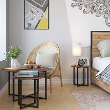 Relaxdays beistelltisch rund couchtisch vintage look holz metallgestell wohnzimmertisch klein flach hxbxt 50x90x90 cm natur amazon de küche haushalt. Homfa 2x Beistelltisch Couchtisch Kaffetisch Satztisch Rund Vintage Set Gross 80x80x45cm Klein 42x42x40c 50er Jahre Wohnzimmer Wohnzimmertische Couchtisch Sets