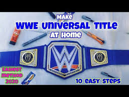 Learn how to draw logo How To Make Wwe Universal Championship Belt At Home Tutorial Step By Step Mwtv Diy Wwe Belt Youtube Diy Wwe Diy Wwe Belt Wwe Belt