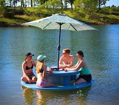 Floating Picnic Table For The Lake Or Pool In 2020 Floating Picnic Table Lake Floats Lake Fun