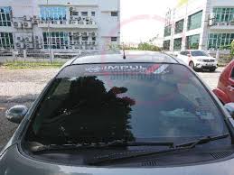 Tempahan sticker kereta, lori, motorsikal dan sticker cermin kenderaan dan cermin kedai Sc222 Sticker Karbon Cermin Silau Depan Kereta Front Car Carbon Windscreen Windshield Window Sticker Auto Accessories On Carousell
