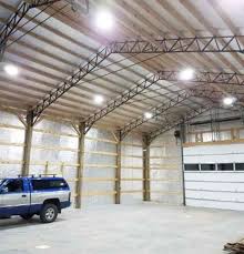 Barn lighting includes vintage inspired pendants, wall lights, and outdoor fixtures. Led High Bay Morton Pole Barn Lighting