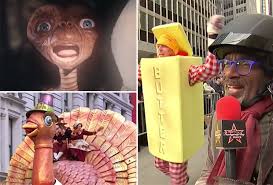 Macy's parade balloons 2019 guide. Photos Thanksgiving Parade 2019 E T Returns Weather Problems Tvline