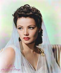 Birthday belle Gene Tierney in publicity for RINGS ON HER FINGERS (1942).  She was born in Brooklyn, New York,