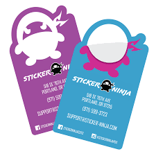 Modern social media add your logo photo qr code square business card. Sticker Business Cards Sticker Ninja