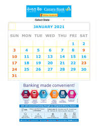 By the way, all our calendars are free to use. Pdf Canara Bank Calendar 2021 Pdf Download Instapdf