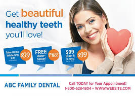 Beautiful Teeth Dental Postcard Direct Mail Postcards Dental Direct Mail